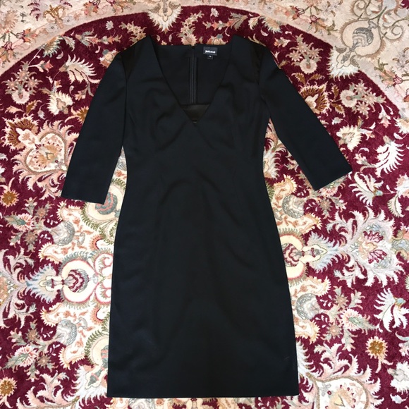 Just Cavalli Dresses & Skirts - Just Cavalli black v-neck dress with paneling
